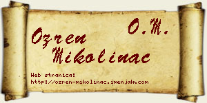 Ozren Mikolinac vizit kartica